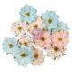 Prima Marketing Mulberry Paper Flowers Peppermint Sweet/Christmas Sparkle