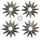 Frank Garcia Christmas Sparkle Tarnished Stars 4 Per Pkg