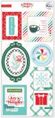 PinkFresh Chipboard Frames Stickers Holiday Magic