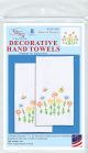 Jack Dempsey Stamped Decorative Hand Towel Pair 17 inch X28 inch Field of Flowers