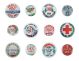 Idea Ology Mini Flair Buttons 12 Per Pkg Christmas