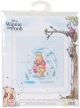 Vervaco Counted Cross Stitch Kit 10.4 Inch X11.2 Inch Disney Winnie In The Rain Record 14 Ct