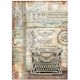 Stamperia Rice Paper Sheet A4 Typwriter Lady Vagabond Lifestyle