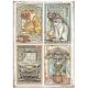 Stamperia Rice Paper Sheet A4 4 Cards Lady Vagabond Lifestyle