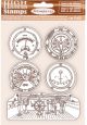 Stamperia Cling Rubber Stamp 5.5 inch X7 inch Enginess Lady Vagabond Lifestyle
