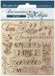 Stamperia Decorative Chips 5.5 inch X5.5 inch Quotes Klimt