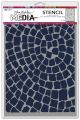 Dina Wakley Media Stencils 9 Inch X6 Inch Mosaic Circle 1 pack of 1 piece