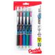 Pentel EnerGel RTX Retractable Liquid Gel Pen 0.5mm 5 Per Pkg Assorted Colors