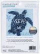 Dimensions Counted Cross Stitch Kit 6 inch X6 inch Sea Turtle 14 Count 