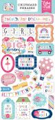 Play All Day Girl Chipboard 6 inch X13 inch Phrases
