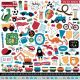 Play All Day Boy Cardstock Stickers 12 inch X12 inch Elements