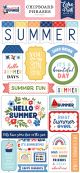 My Favorite Summer Chipboard 6 inch X13 inch Phrases