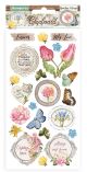Stamperia Adhesive Chipboard 6 inch X12 inch Elements Romantic Garden House