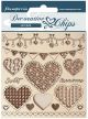 Stamperia Decorative Chips 5.5 inch X5.5 inch Day Dream Hearts