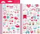 Dooblebug Mini Cardstock Stickers 2 Per Pkg Lots Of Love