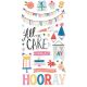 Celebrate Chipboard Stickers 6Inch X12Inch