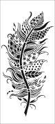 Crafter s Workshop Slimline Stencil 4 inch X9 inch Patchwork Feather