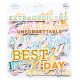 PinkFresh Tile Cardstock Die Cuts Happy Heart