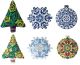 Bucilla Felt Ornaments Applique Kit Set Of 6 Holid