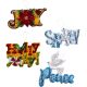 Bucilla Felt Ornaments Applique Kit Set Of 4Words For The Season