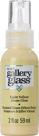 FolkArt Gallery Glass Paint 2oz Light Yellow