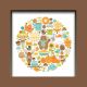 Doodlebug Design Shadow Box Insert Kit Pumpkin Spice