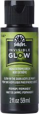 Folkart Invisible Glow Acrylic Paint 2oz Extreme Green