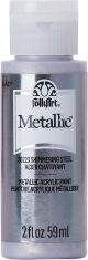 FolkArt Metallic Acrylic Paint 2oz Shimmering Steel