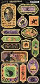 Charmed Chipboard Die Cuts 6 inch X12 inch Sheet 