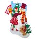 Bucilla Felt Stocking Applique Kit 18 inch Long Date With A Snowman