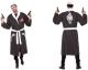 Halloween Wholesalers Striped Robe (Black & White)