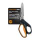 Fiskars Pro PowerArc Shop Shears, Heavy Duty Stainless Steel Scissor, Industrial Grade Tool for Building and Construction, 10 in, Orange/Black