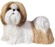 Small Size Gold White Shih Tzu Sculpture ? SS16409