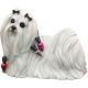 Standing Maltese Christmas Ornament White