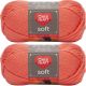 Spinrite Red Heart Soft Yarn Coral Pack of 2 Skein
