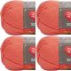 Spinrite Red Heart Soft Yarn Coral Pack of 4 Skein