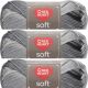 Spinrite Red Heart Soft Yarn Greyscale Pack of 3 Skein