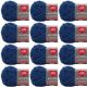 Spinrite Red Heart Scrubby Yarn Royal Pack of 12 Skein