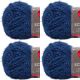 Spinrite Red Heart Scrubby Yarn Royal Pack of 4 Skein