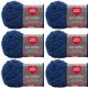 Spinrite Red Heart Scrubby Yarn Royal Pack of 6 Skein
