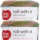 Spinrite Red Heart Roll With It Melange Yarn Green Room Pack of 2 Skein