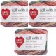 Spinrite Red Heart Roll With It Melange Yarn Hollywood Pack of 3 Skein