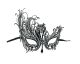 Kbw Women s Swan Metal Filigree Laser Cut Venetian Masquerade Mask Black