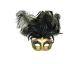 Women s Winter Wonderland Middle Feathers Venetian Mask Gold