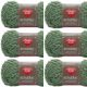 Spinrite Red Heart Scrubby Yarn Green Tea Pack of 6 Skein