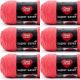 Spinrite Red Heart Super Saver Yarn Flamingo Pack of 6 Skein