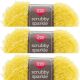 Spinrite Red Heart Scrubby Sparkle Yarn Lemon Pack of 3 Skein