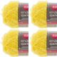Spinrite Red Heart Scrubby Sparkle Yarn Lemon Pack of 4 Skein
