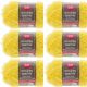Spinrite Red Heart Scrubby Sparkle Yarn Lemon Pack of 6 Skein