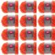 Spinrite Red Heart Scrubby Sparkle Yarn Orange Pack of 12 Skein